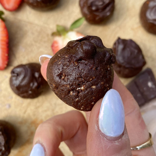 No Bake Protein Brownie Bites