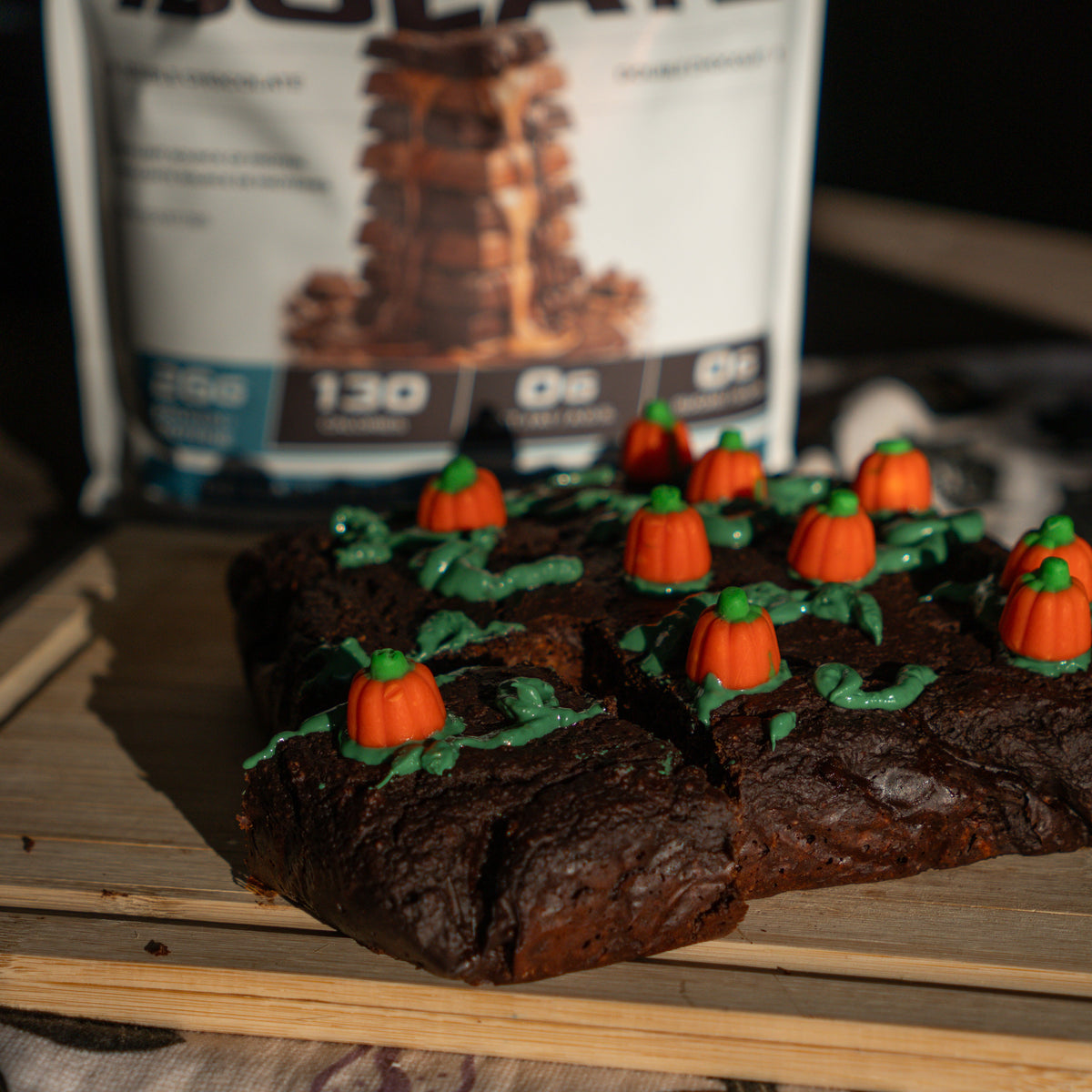 PUMPKIN PATCH PROTEIN BROWNIES