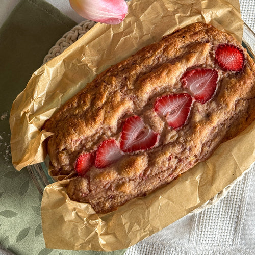 PROTEIN STRAWBERRY BANANA BREAD