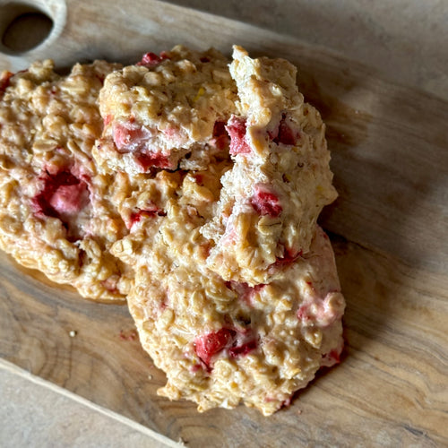 Strawberry Lemon Protein Cookies