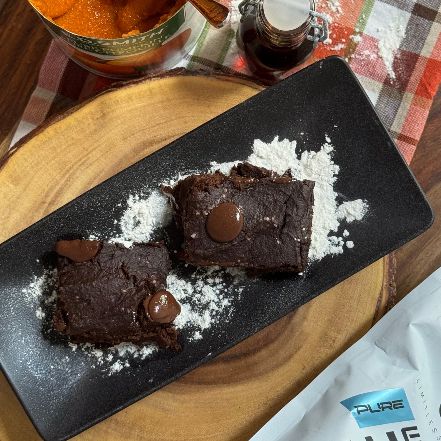 Pumpkin Spice Protein Brownies