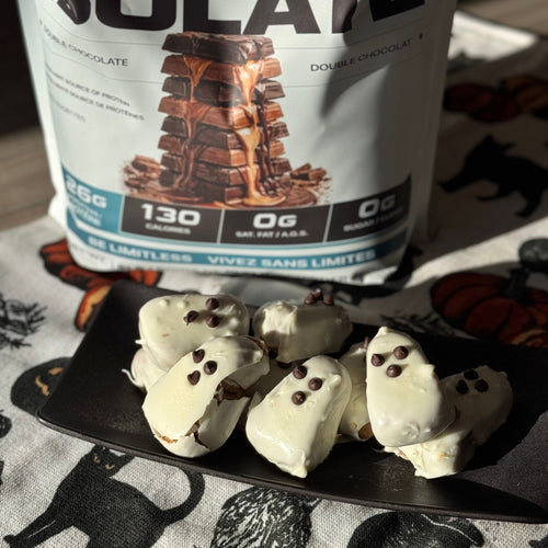 GHOST PEANUT BUTTER CUP PROTEIN BITES