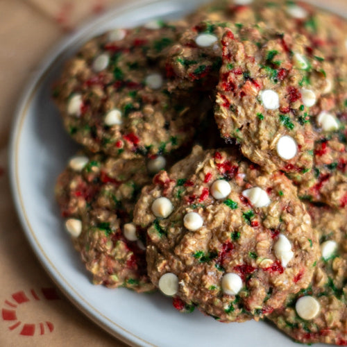 PROTEIN CHRISTMAS OATMEAL COOKIES