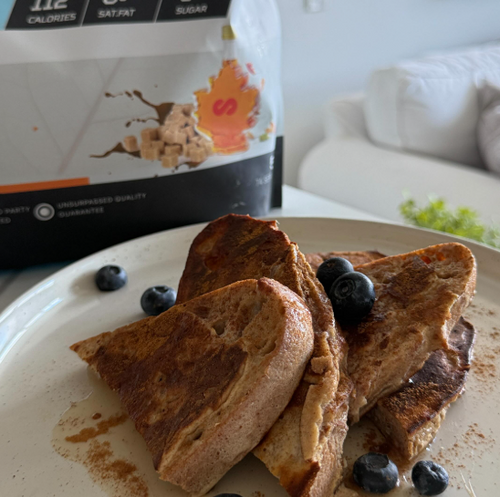 MAPLE BROWN SUGAR PROTEIN FRENCH TOAST