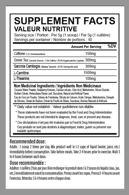 Nutrition facts