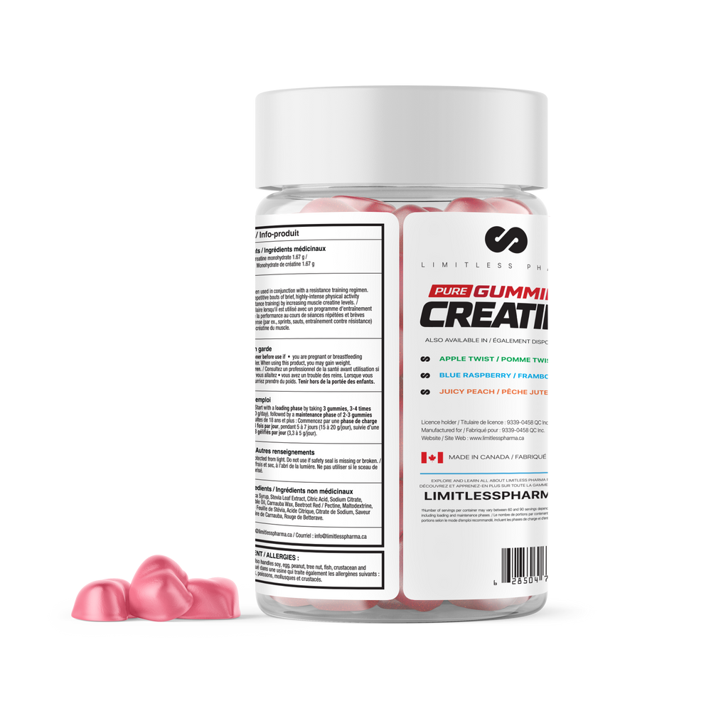 PURE GUMMIES (CREATINE) - Strawberry - back
