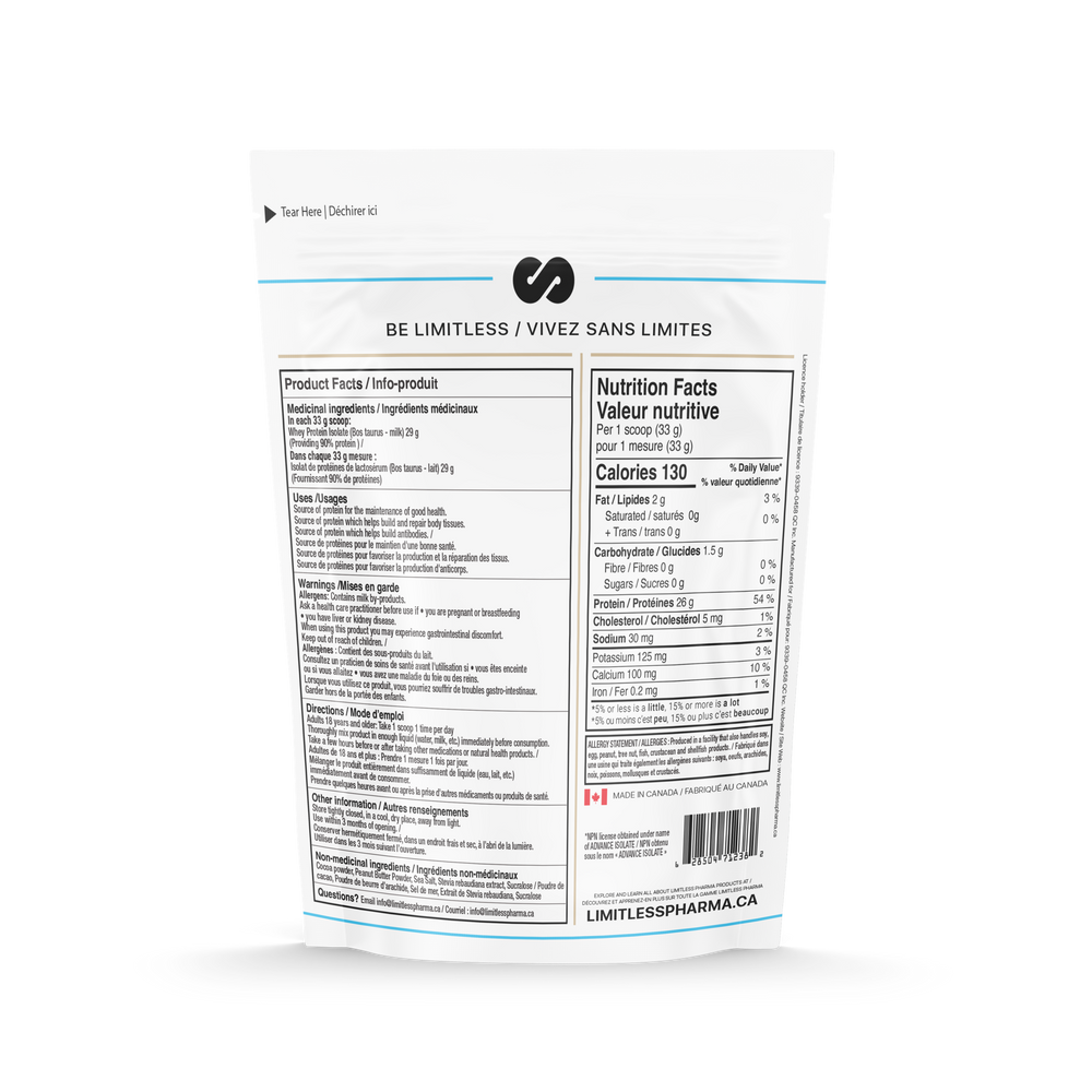PURE WHEY ISOLATE 2 LB - Chocolate Peanut Butter Cup - back