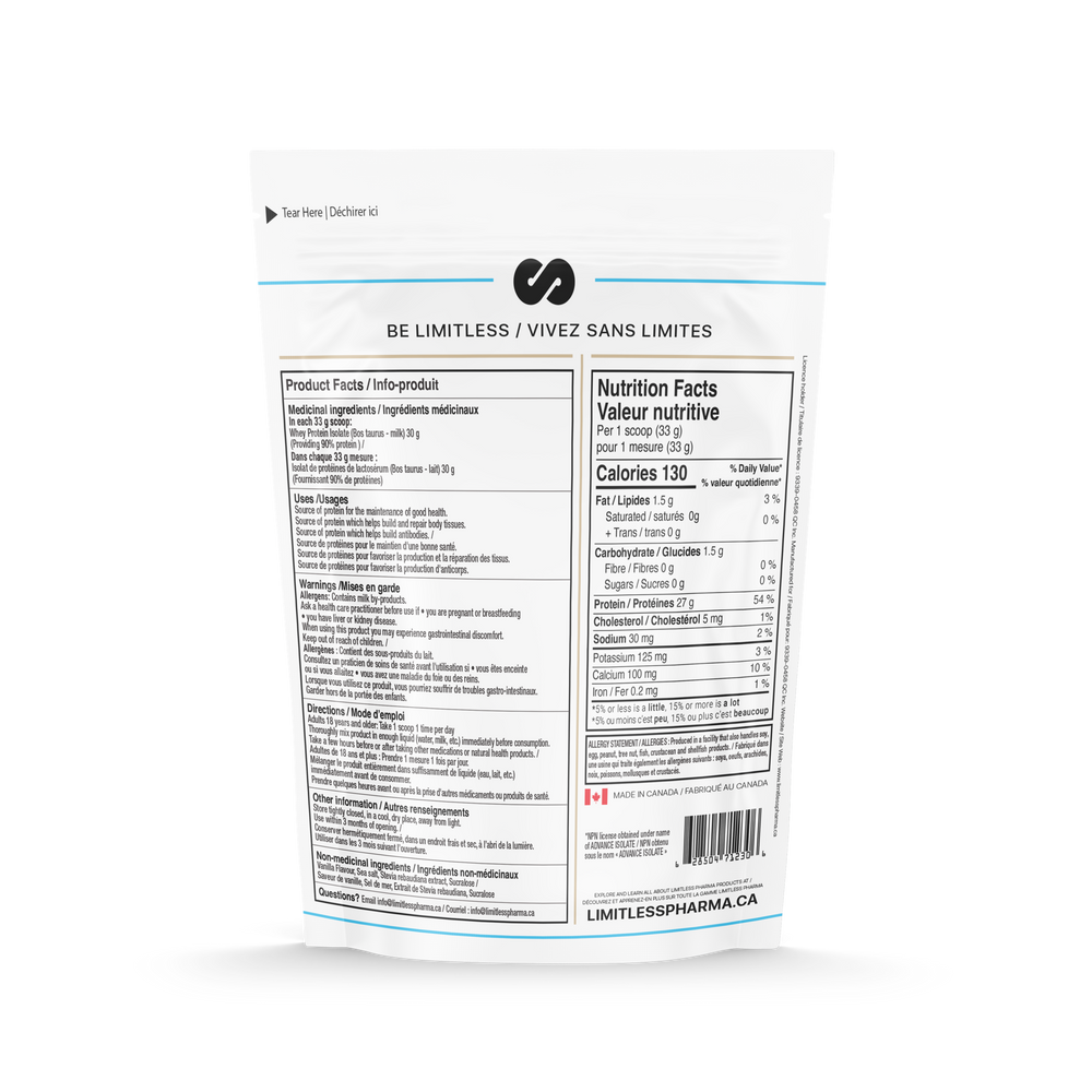 PURE WHEY ISOLATE 2 LB - Smooth Vanilla - back