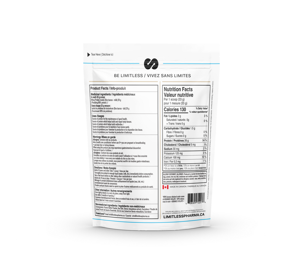 PURE WHEY ISOLATE 5 LB - Chocolate Peanut Butter Cup - back