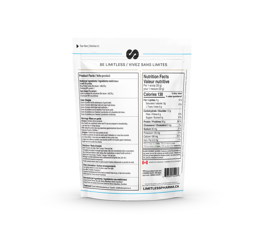 PURE WHEY ISOLATE 5 LB - Chocolate Whipped Caramel - back