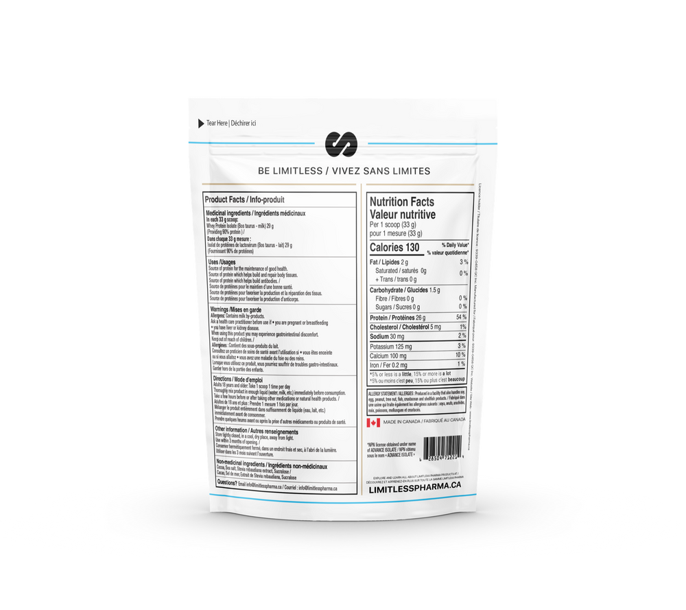 PURE WHEY ISOLATE 5 LB - Double Chocolate - back