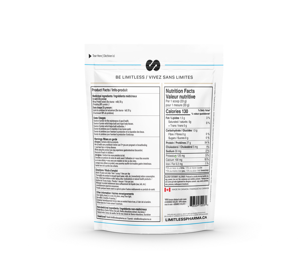 PURE WHEY ISOLATE 5 LB - Maple Brown Sugar - back