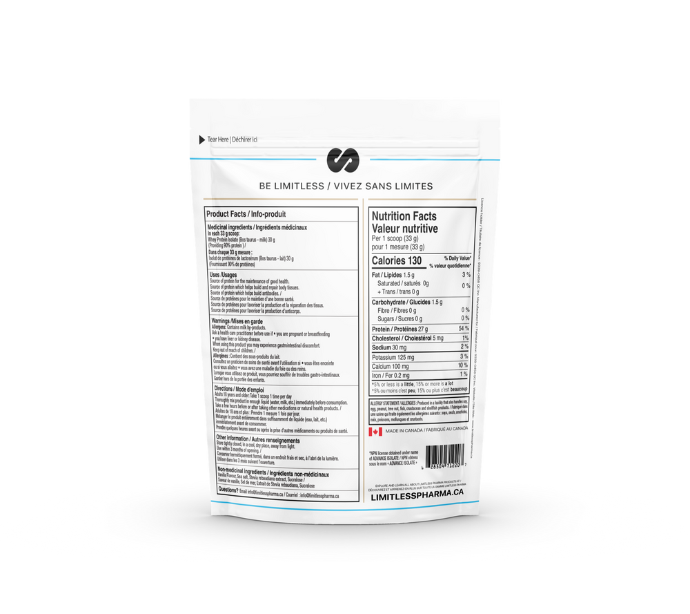 PURE WHEY ISOLATE 5 LB - Smooth Vanilla - back