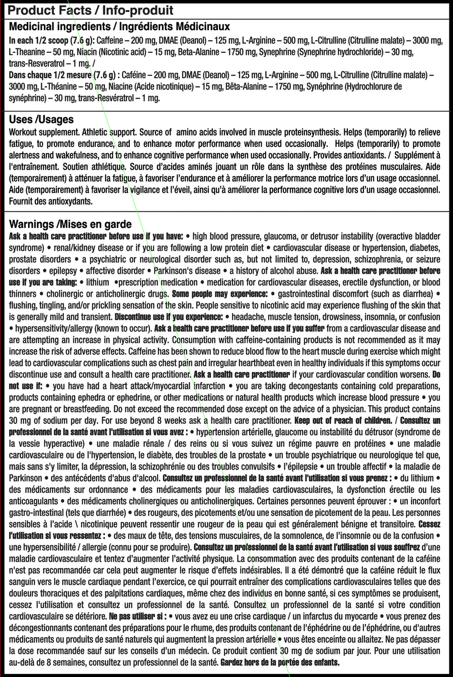 Informations nutritionnelles
